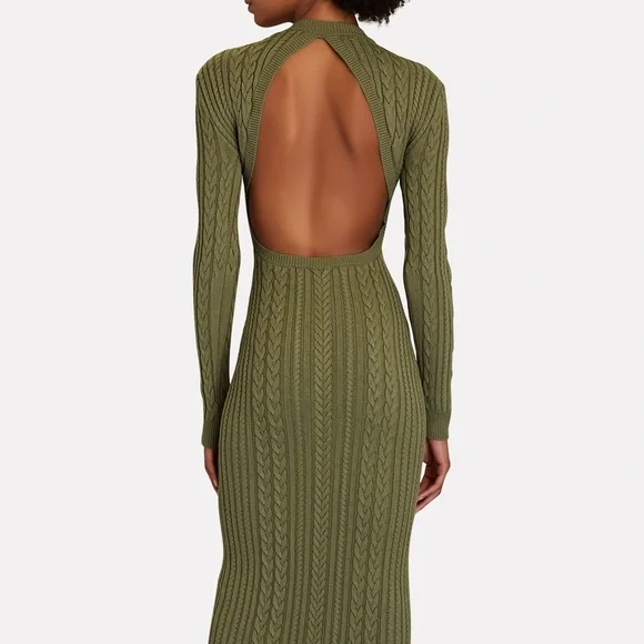 open back cable knit dress Frankies Bikinis - Jules Knit Backless Mini Dress